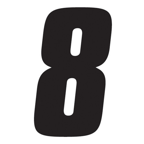 Factory Effex Fx 2015 Numbers Factory 4" Black 8 08-90008