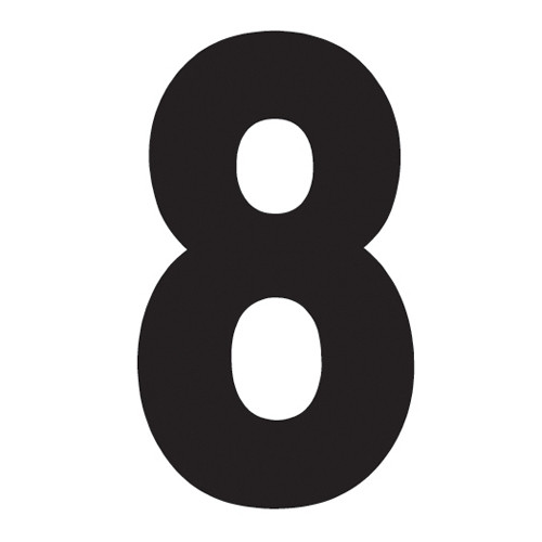 Factory Effex Fx 2015 Numbers Pro 8" Black 8