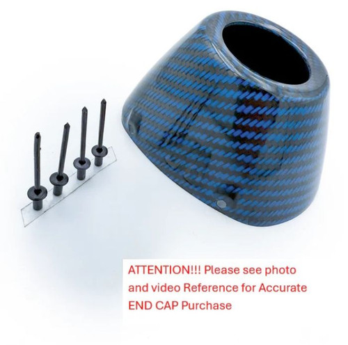 Fmf Racing Fmf Blue Rct External Carbon Replacement End Cap Kit