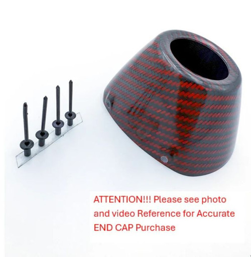 Fmf Racing Fmf Red Rct External Carbon Replacement End Cap Kit