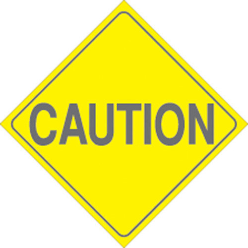 Voss Signs Yellow Plastic Reflective Sign 7.5" - Caution
