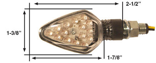 Emgo Spear Led Chr Clear Amb