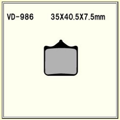 Vesrah Semi-Metallic Brake Pads Vd-986 VD-986
