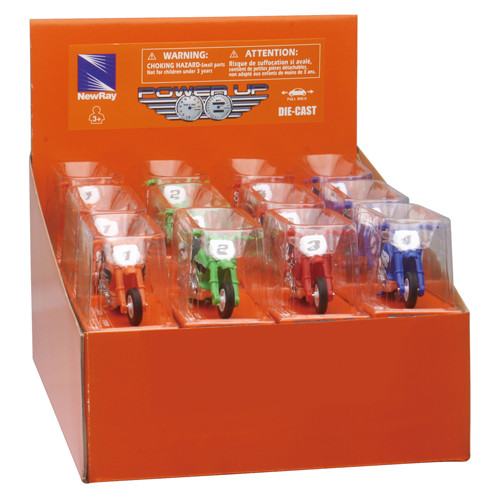 Newray Mini Dirt Bike (Pull Back) 24 Pcs