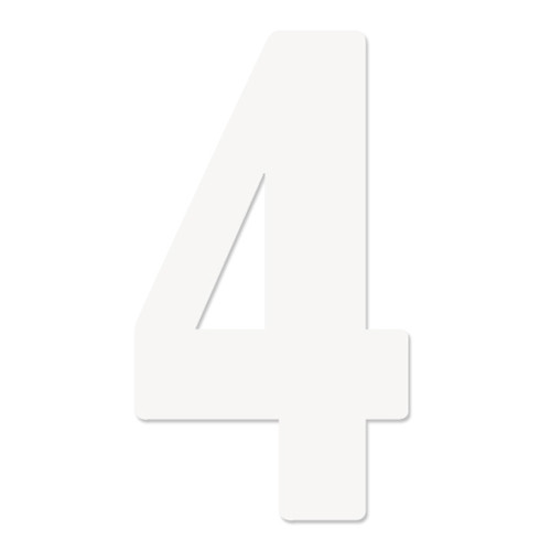 Factory Effex Fx 2015 Numbers Pro 4" White 4
