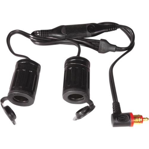 Tecmate Y-Splitter - Din To Dual Socket Adapter O-36