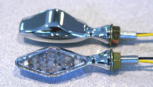 K&S Led Ultra Mini-Marker Lights Diamond W/Eyelid Chrome (13 Led