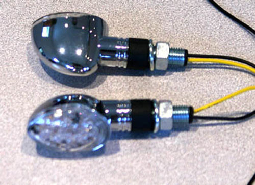K&S Led Ultra Mini-Marker Lights Oval Chrome Short Stem (15 Led