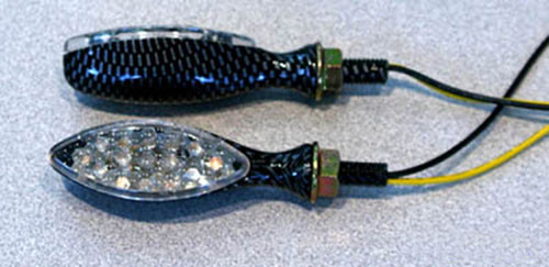 K&S Led Ultra Mini-Marker Lights Oval C.F. (15 Leds)