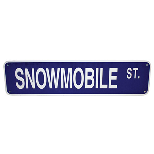 Voss Signs Snowmobile Street - Aluminum Street Sign 6" X 24"
