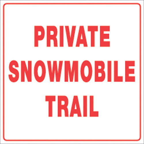 Voss Signs White Plastic Reflective Sign 12" Private Trail