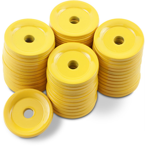 Woody'S Support Plates - Yellow - Round - 48 Pack Arg-3800-48