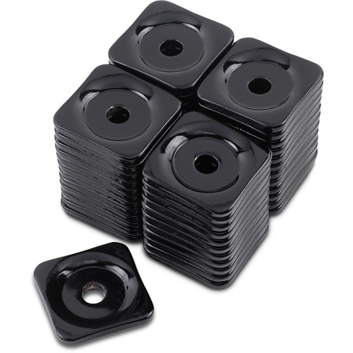 Woody'S Support Plates - Black - Square - 48 Pack Asg-3810-48