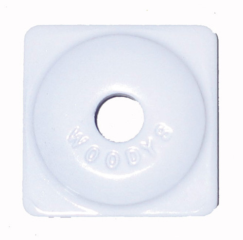 Woodys Square Aluminum Plate 5/16" White Bag Of 144