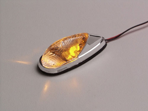 K&S Led Marker Lights Mini-Flush Mt. Chrome Body Amber (1 Led) W