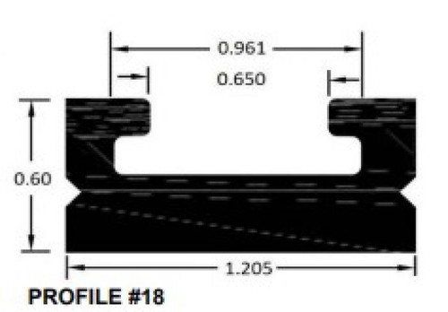 Spi Spi Slide Profile 18 Black 52 1/4"