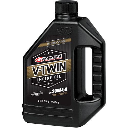 Maxima Racing Oil V-Twin Semi-Synthetic Engine Oil - 20W-50 - 1L 30-14901 Maxima Racing Oil V-Twin Semi-Synthetic Engine Oil - 20W-50 - 1L 30-14901