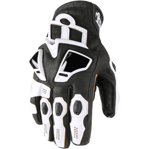 Icon Gloves Hypersport Sht Wht 2X