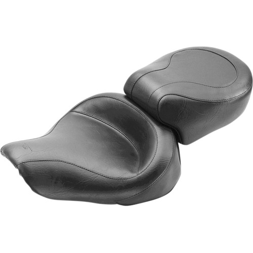 Mustang Vintage Style Seat - Wide - Smooth - Black - Dyna '96-'03 75536 Mustang Vintage Style Seat - Wide - Smooth - Black - Dyna '96-'03 75536