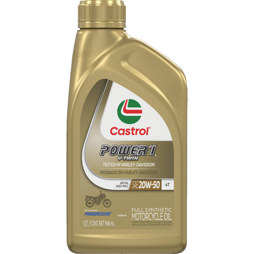 Castrol Power 1 Synthetic Engine Oil - V-Twin - 20W-50 - 1 U.S. Quart 15D28D Castrol Power 1 Synthetic Engine Oil - V-Twin - 20W-50 - 1 U.S. Quart 15D28D