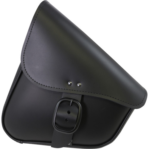 Willie & Max Luggage Leather Swingarm Bag - Black Matte Buckle 59893-00