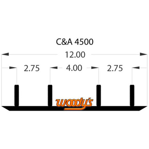 Woodys 6'' C&A Pro Ski/Mini Ski Snocross Carbide Runner