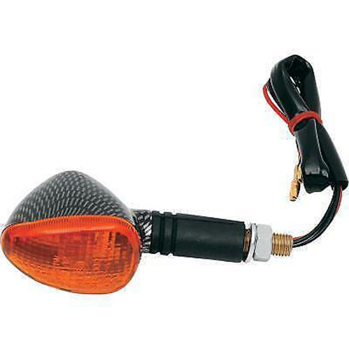 K&S Marker Lights Cmpct Flex. Stem Crbn Fbr (S/F) Amber Short