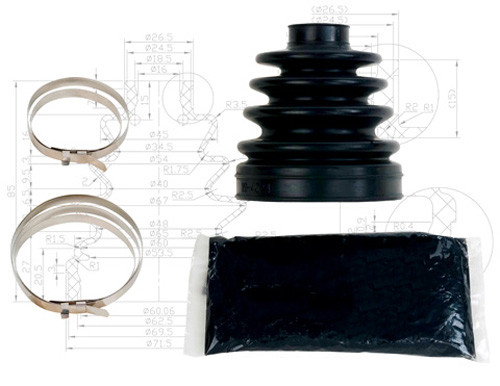 All Balls Racings Cv Boot Kit 19-5017