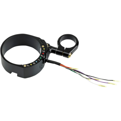 Joker Machine Speedometer Relocation Bracket With Easy Mount Clamp - Black Anodized - For 49 Mm Fork 10-307B Joker Machine Speedometer Relocation Bracket With Easy Mount Clamp - Black Anodized - For 49 Mm Fork 10-307B