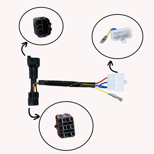 43-0117 2000-01 ZX12R Keyswitch Elimination Harness