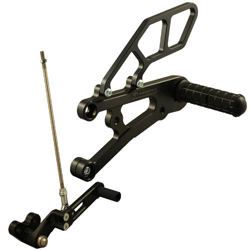 05-0503B Triumph Daytona 675R Rearset  - GP Shift w/QS Rod - RACE USE ONLY (No Side Stand)