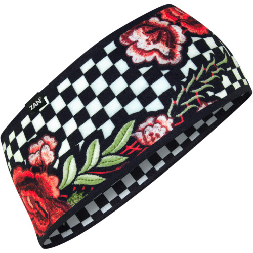 Zan Headgear Sportflex Headband - Checkered Floral Hbl421