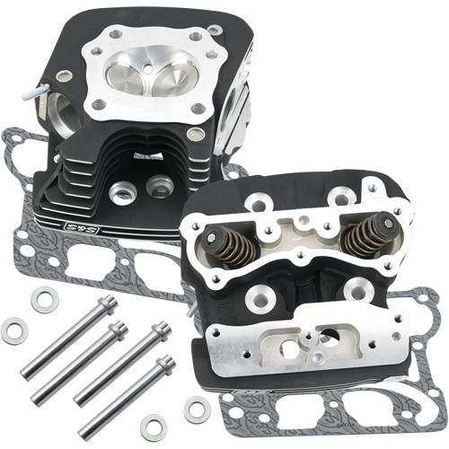 S&S Cycle Super Stock Cylinder Heads - Twin Cam - Black 900-0251 S&S Cycle Super Stock Cylinder Heads - Twin Cam - Black 900-0251