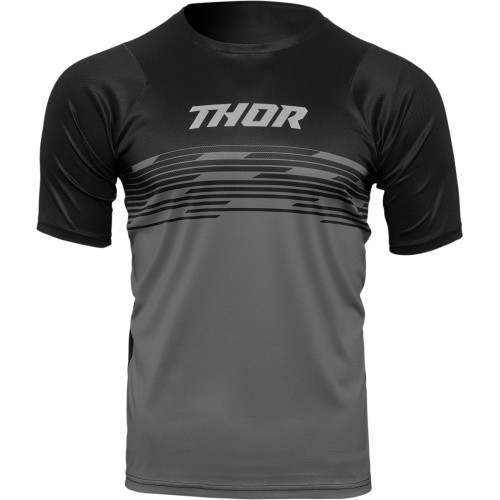 Thor Assist Shiver Short-Sleeve Jersey - Black/Gray - Medium