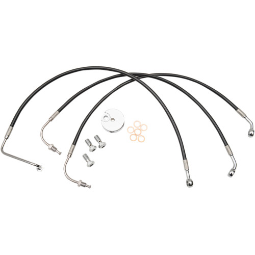 La Choppers La-8006B08B Brakelines Bk Mini96-07Rk