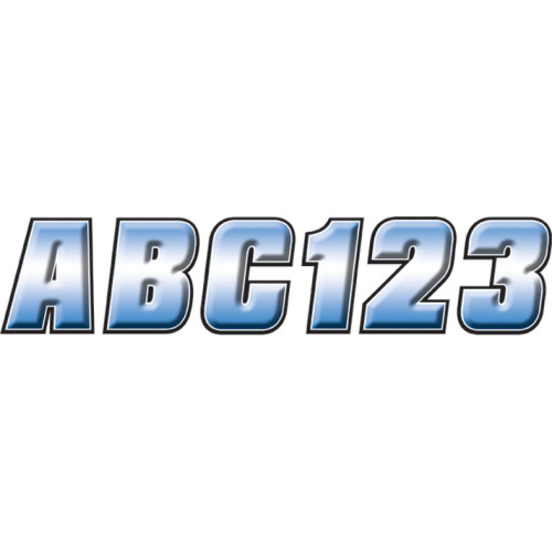 Hardline Sticker Kit - 2" - Chrome/Black Chblk500