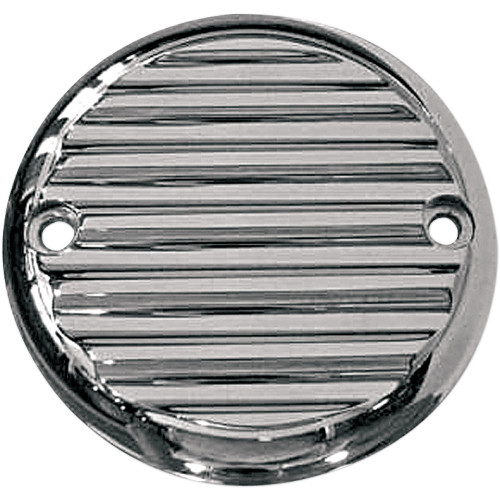 Joker Machine Points Cover - Finned - 2 Hole - Chrome 02-98Fn Joker Machine Points Cover - Finned - 2 Hole - Chrome 02-98Fn