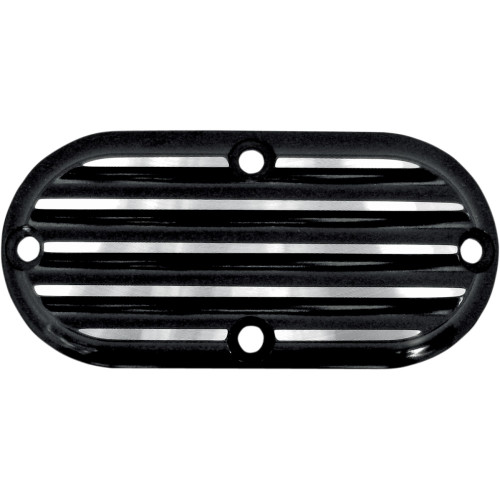 Joker Machine Inspection Cover - Black/Silver - Finned 06-95Tc