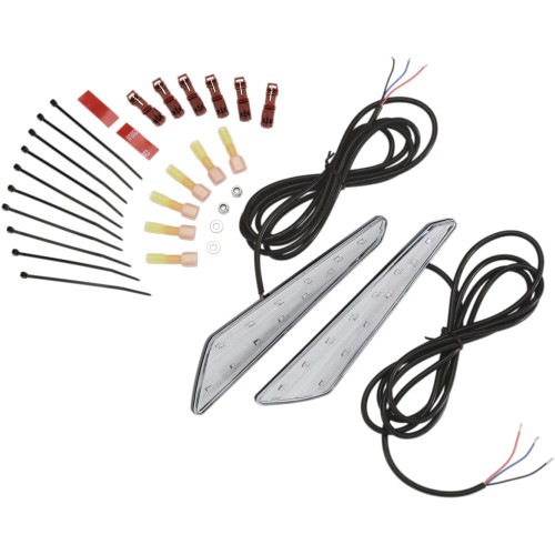 Show Chrome Led Marker Lights - Clear Lens/Red Leds - Gl1800 52-923R