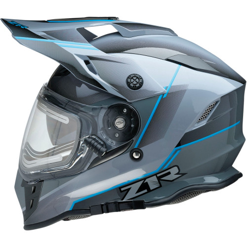 Range Snow Helmet - Bladestorm - Electric - Dual Pane - Gray/Black/Blue - Xs