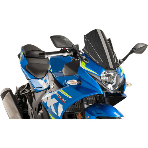 Puig Hi-Tech Parts Race Windscreen - 14-3/8" - Carbon - Suzuki 9722C Puig Hi-Tech Parts Race Windscreen - 14-3/8" - Carbon - Suzuki 9722C