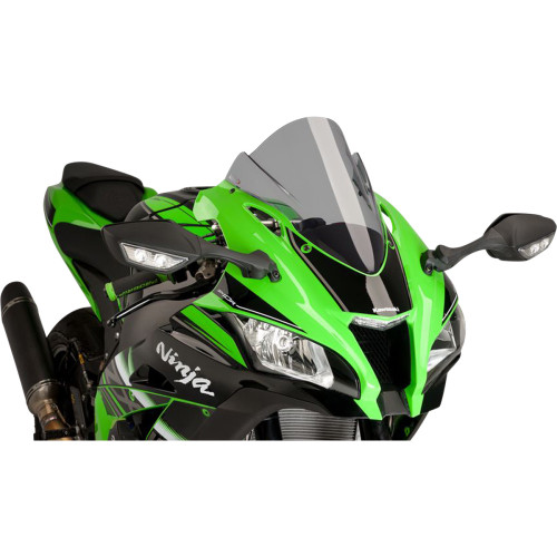 Puig Hi-Tech Parts Race Windscreen - 14-1/4" - Smoke - Zx10R 8912H Puig Hi-Tech Parts Race Windscreen - 14-1/4" - Smoke - Zx10R 8912H