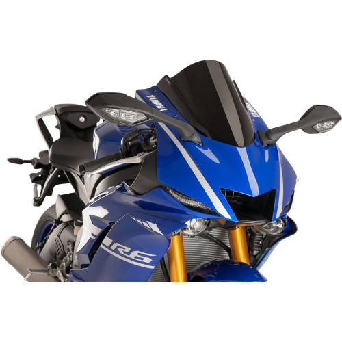 Puig Hi-Tech Parts Race Windscreen - 14-1/4" - Black - Yamaha 9723N