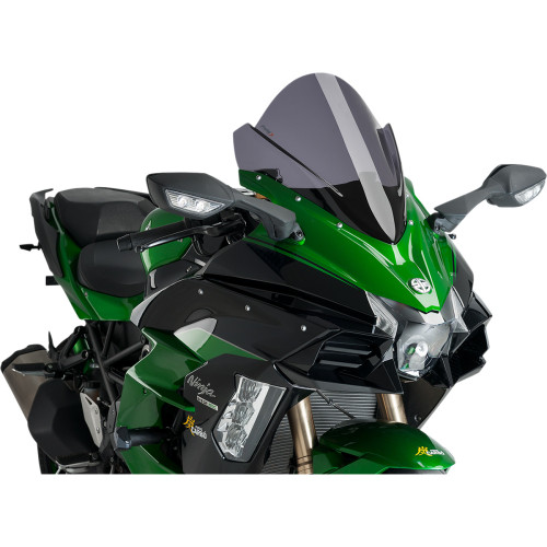 Puig Hi-Tech Parts Race Windscreen - 15-3/4" - Dark Smoke - Kawasaki 9704F Puig Hi-Tech Parts Race Windscreen - 15-3/4" - Dark Smoke - Kawasaki 9704F