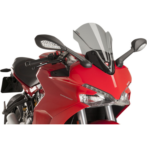 Puig Hi-Tech Parts Race Windscreen - 16" - Light Smoke - Ducati 9434H