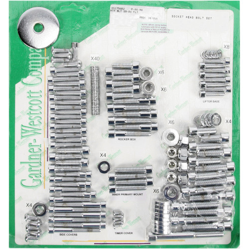 Gardner-Westcott Bolt Kit - Motor Set - Socket-Head - Flt P-88-98 Gardner-Westcott Bolt Kit - Motor Set - Socket-Head - Flt P-88-98