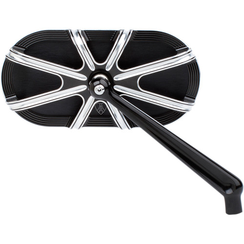 Arlen Ness Mirror - Side View - Caged Series/10 Gauge - Black - Right 13-162 Arlen Ness Mirror - Side View - Caged Series/10 Gauge - Black - Right 13-162