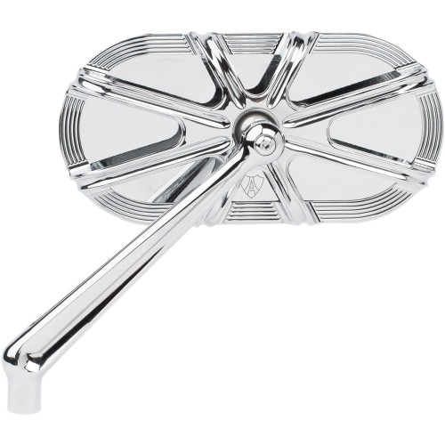 Arlen Ness Mirror - Side View - Caged Series/Deep Cut - Chrome - Left 13-165 Arlen Ness Mirror - Side View - Caged Series/Deep Cut - Chrome - Left 13-165