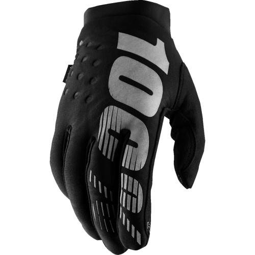 100% Women'S Brisker Gloves - Black/Gray - Large 10005-00003
