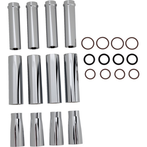 Arlen Ness Pushrod Tube Cover Kit - Deep Cut - Chrome - Twin Cam 03-630 Arlen Ness Pushrod Tube Cover Kit - Deep Cut - Chrome - Twin Cam 03-630